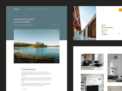 Valletta–Details blog blog design blog page blue cyan fullscreen grid hotel image grid interface lodge menu orange resort social media spa ui webdesign website