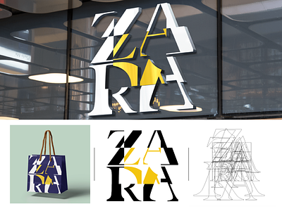 ZARA branding graphic design logo
