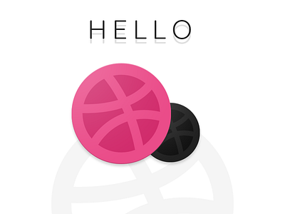 Hello Dribbble dribbble first hello icon illustration invites shot