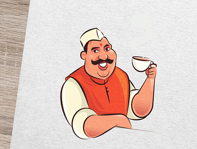 Mascot Design for 'Tea' Shop India. advertising branding character design graphic illustration logo vector visual web