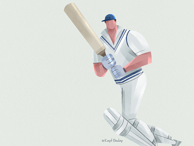 Cricket Illustration character cricket app design dribble shot illustration sportillustration ui ux vector visual visualdesigner webdesign
