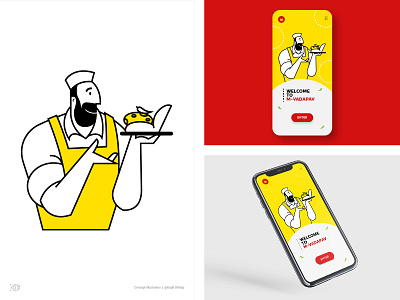 M-Vadapav app design branding concept design dribbleshot food foodapp foodie illustration india mumbai uiinspiration uiux visual design zomato