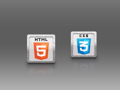 html5 and css3 icons by lookaso on Dribbble
