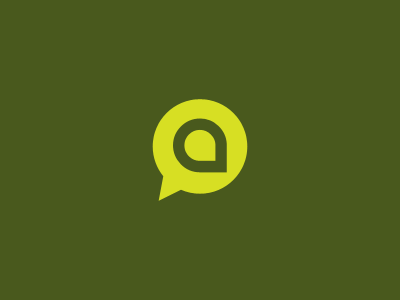 Let`s say "a" custom green logo logotype