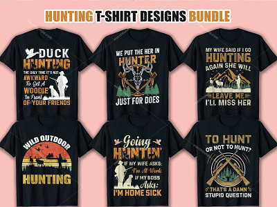 Hunting T-Shirt Design Bundle.