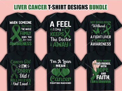 Liver Cancer T Shirt Design Bundle.