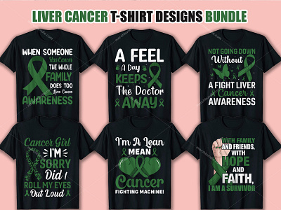 Liver Cancer T Shirt Design Bundle.