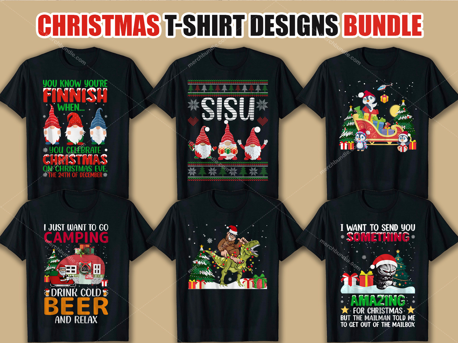 Christmas T Shirt Design Bundle by Ajmir Hossain on Dribbble