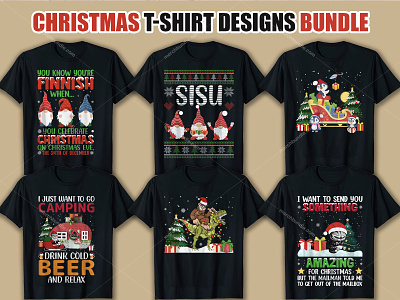 Christmas T Shirt Design Bundle