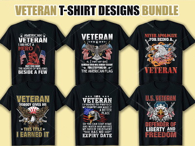 Veteran T Shirt Designs Bundle.