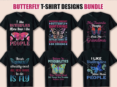 This is My New Butterfly T-Shirt Designs Bundle.