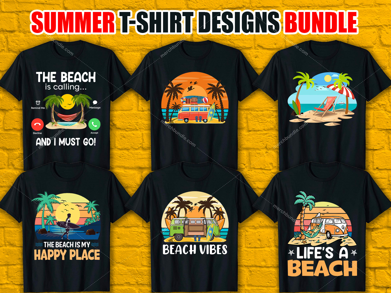 Summer T Shirt Designs Bundle by Ajmir Hossain on Dribbble