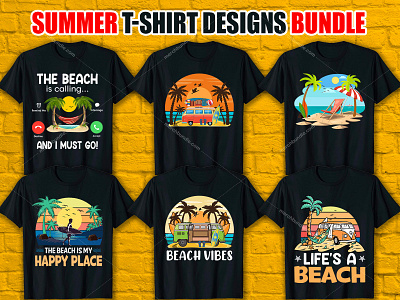 Summer T Shirt Designs Bundle