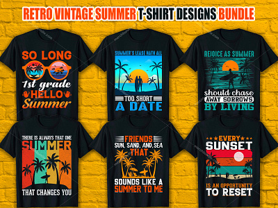 Summer T-Shirt Designs Bundle