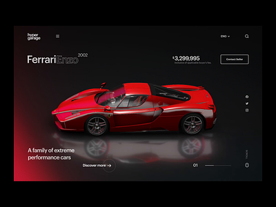 Car Commercial Site Scrolling 3d after effects animation automative car clean dark theme ecommerce ferrari interaction interactive interface landing page scroll ui ui motion ux ui website