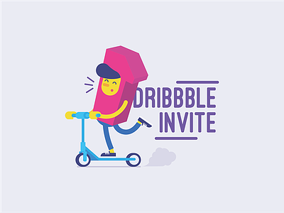 Dribbble Invite dribbble dribbble invite flat illustration intive invitation saigon vietnam vietnamese designer