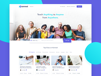 Konned – Landing Page education interactive konned landing page saigon ux ui vietnam vietnam designer website