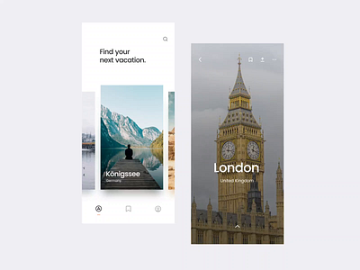 #8 Travel Guides Experience - Freebie aftereffects animation app design application clean design destination experience guide interaction minimal photo sketch travel trips ui ux ui vietnam vietnam designer white