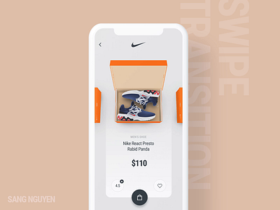 #10 Shoe Boxes - Swipe Transition aftereffects animation app app design box clean design ecommerce interactive mobile nike shoe shop sneaker swipe transition ui ux ui