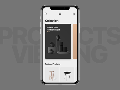 #14 3D Products Viewing Interaction 3d after effects animation app design application black clean dark theme eccomerce interaction interactive interface mobile app product slide transition ui ux ui viewing