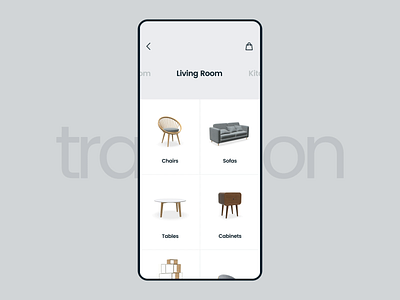 #15 Transition Experiment 3d aftereffects app clean eccomerce furniture furniture store interaction interface interior minimal mobile app model motion product shop transition ux ui
