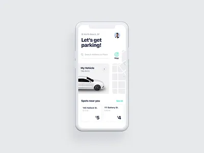 #18 Parking Interaction Concept 3d after affects after effects animation app design book booking car clean face id interaction location map mobile parking payment purchase reserve spot white