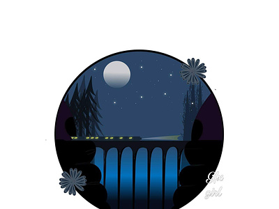 Night. design graphic design illustration vector wallpaper
