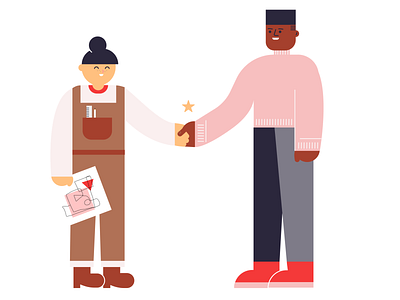 Making connections 🤝 artist business customer friends handshake illustrations