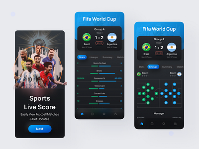 Football Live Score android ui app app design design football ios ui live score minimal mobile app mobile app design mobile ui soccer typography ui uiux ux