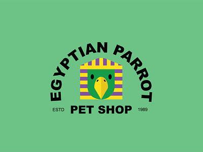 Egyptian Parrot Pet Shop branding egypt logo logo design parrot pet care pet shop