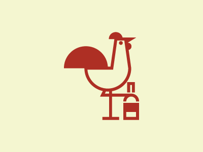 Rise & Wine identity logo rooster wine