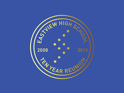 High school reunion badge gradient high icon reunion school