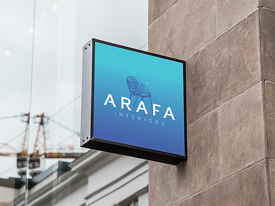 Arafa Interiors logo furniture identity interior logo mockup preview visual