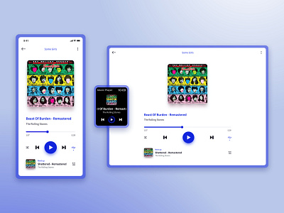 Music Player app apple watch clean design dailyui ipad iphone minimal mobile music player scalable song tablet ui ux