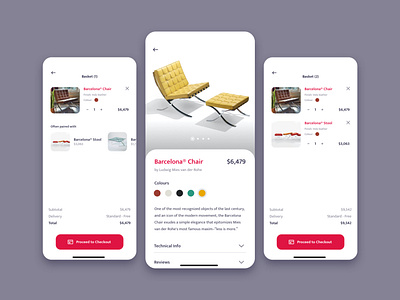 Furniture Store App app app design clean dailyui e commerce e commerce design furniture store ui ux