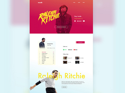 Landing Page - Raleigh Ritchie dailyui landing page music album ui ux web