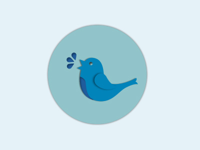 Bird Button bird blue button singing twitter