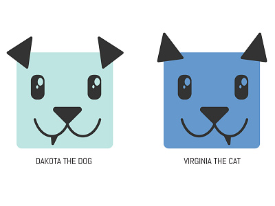 Dakota and Virginia Icons cat dog icons pets