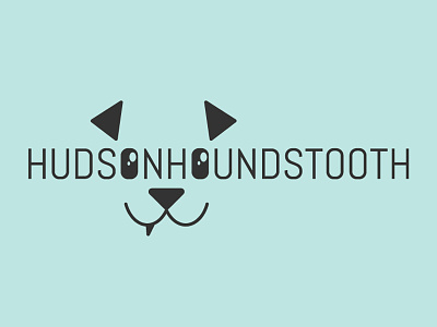 Hudson Houndstooth clothing dog logo new york city nyc pet sans serif