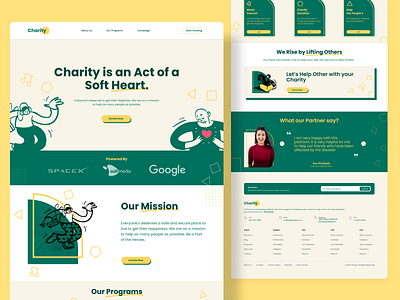Charity - Landing page charity design landing page ui ux web design