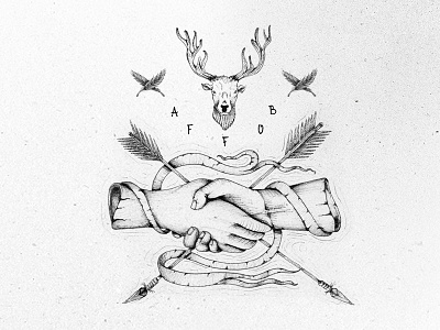 AFFOB Illustrations arrows art deer handmade hands illustration photography seattle stag tacoma tattoo