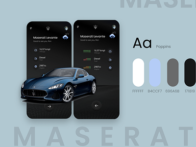 Maserati UI app branding graphic design ui ux