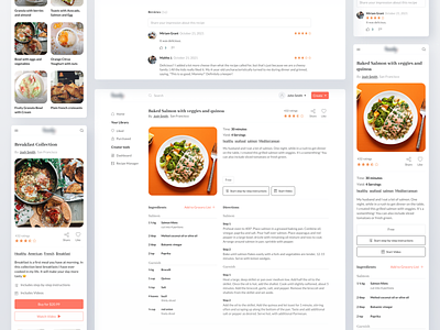 Recipes Market Place Part 1 app chef collection cook cooking dashboard design eat food hobbies home interface marketplace passion recipes remote ui ux