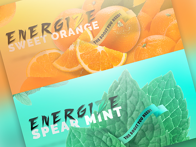 Energize Gum design energize gum mint orange package wrapper