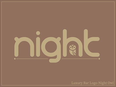 Luxury Bar Logo - Night Owl app branding design icon illustration logo typography ui ux vector