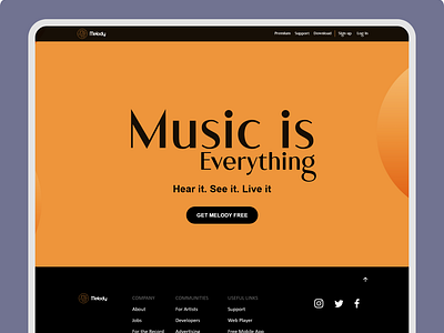 Melody Website - Landing Page
