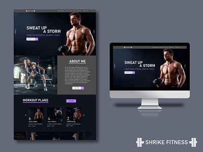 SHRIKE FITNESS - A FITNESS WEBSITE app branding design icon illustration logo typography ui ux vector