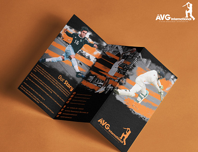 Z-Fold Brochure Design Sports Management Company branding brochure design graphic design illustration layout marketing pamphlet photoshop