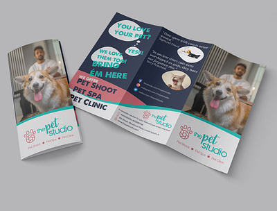 Brochure Design - The Pet Studio branding brochure design graphic design illustration layout logo photoshop ui vector