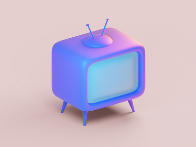 TV 3d 3d art 3d modeling b3d blender cycles design icon illustration render television tv